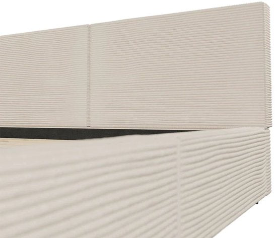 Gestoffeerd Bed Salerno - Corduroy - 180x200cm - Beige
