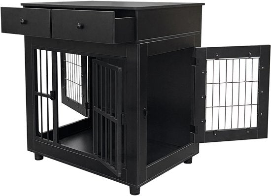 Hondenhok meubel voor woonkamer - hondenbench - bench voor kleine en middelgrote honden - 80 cm x 60 cm x 84 cm
