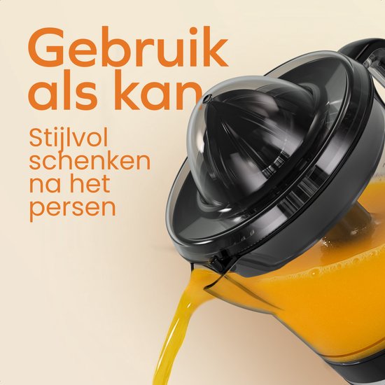 KitchenBrothers Citruspers - Compact - Handmatig - 0.7L - Zwart