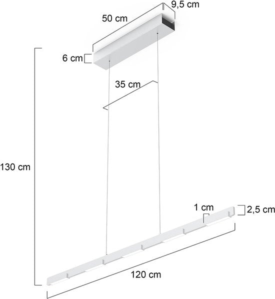 Steinhauer - hanglamp - Bloc - staal - glas metaal - design lamp - LED - 3296ST