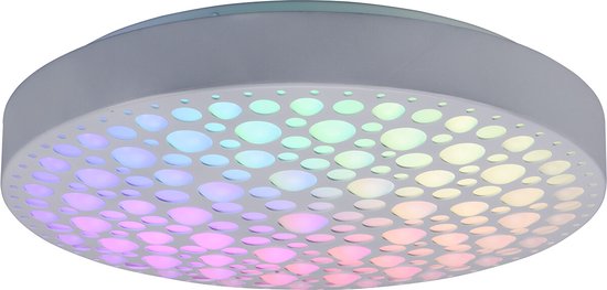 Reality - LED Plafondlamp - Plafondverlichting - 22W - Aanpasbare Kleur - RGB - Afstandsbediening - Dimbaar - Rond - Wit - Kunststof