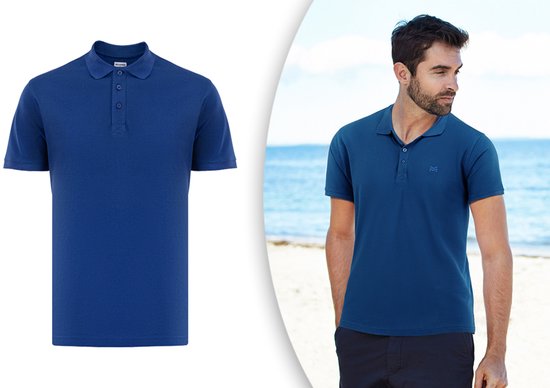 Milanoro - Elegante polo voor heren - Koningsblauw - M