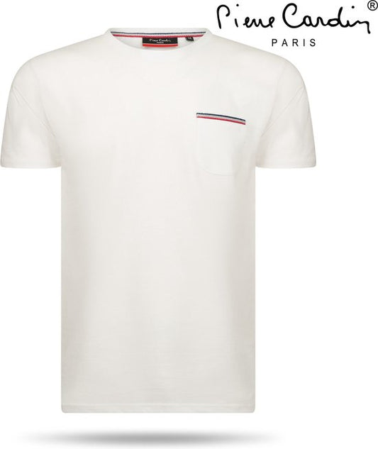 Pierre Cardin - Heren T-Shirt - Ronde Hals - Wit - XXL