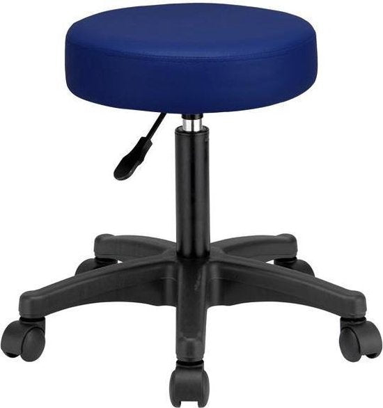 Casaria Verstelbare Draaikruk - 46/60cm Zithoogte – 1 Stuks Blauw