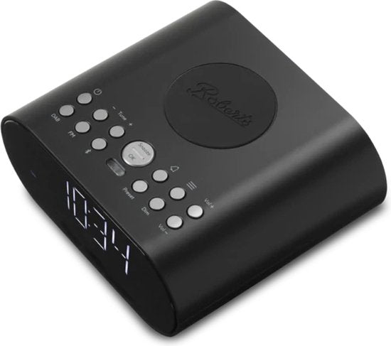 Roberts Radio Ortus DAB Charge Klok Analoog & digitaal Zwart