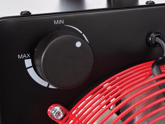 Perel Elektrische ventilatorkachel 3300W met thermostaat en koelstand, IP24 oververhittingsbeveiliging, compacte draagbare heater voor werkplaats, garage, schuur of industriële ruimte