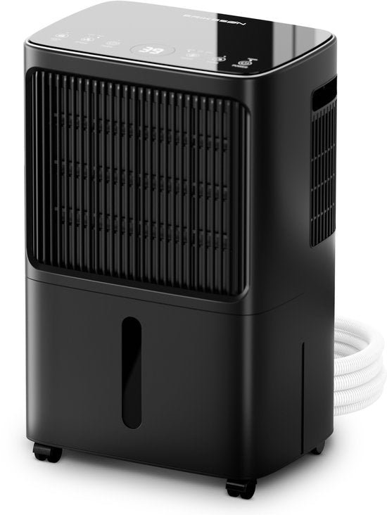 Erikssøn Luchtontvochtiger Dry Pro Plus - Ontvochtigt Tot 16 Liter Per Dag - Was-droog Functie - Geschikt Voor Huis, Slaapkamer , Badkamer , Woonkamer En Kelder - Dehumidifier - Zwart