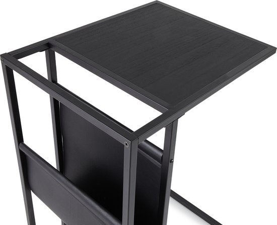 Lifa Living Magazine rek Manhattan Zwart- Hout, Pu-Leer - Zwart- 35x45x63 (LxBxH)