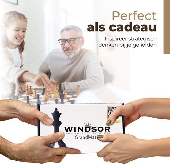 Windsor -CheckMate - Magnetisch Schaakbord - 40 cm - Hout