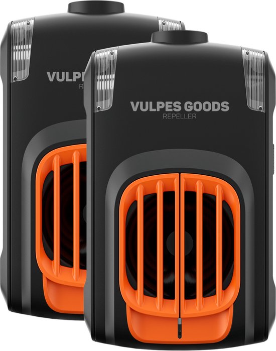 Vulpes Goods® Verjager - Marterverjager - Steenmarter Verjager - Marterbestrijder - Binnen & Buiten - Automatische Frequenties & flitslichten - USB & Auto accu - Marters, Muizen & Ratten - PRO V2 - 2 stuks