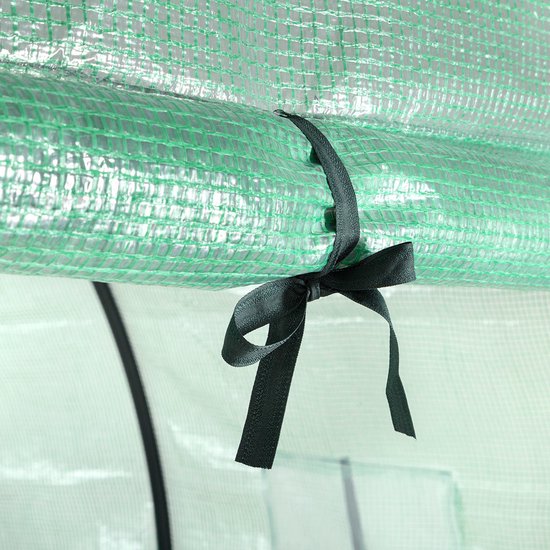 Gardebruk Kweekkas 7m² - Roldeur & 6 Ramen 350x200x200cm Groen