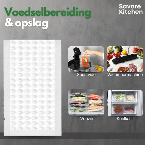 Savoré Kitchen Vacuumzakken Voedsel - Meerdere maten - 150 stuks - Vacumeerzakken - Vacuum en sous vide zakken - BPA vrij