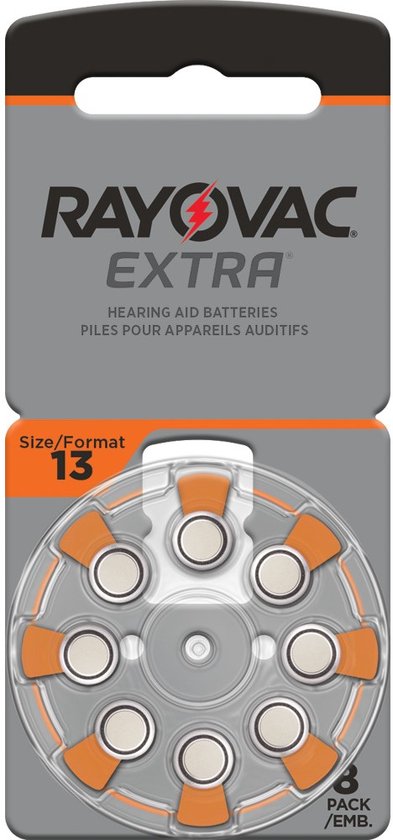 Rayovac 13 - PR48 Extra - 140 mAh - 8 pak