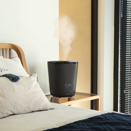 VONROC Luchtbevochtiger 4,5 liter - ultrasoon - UV-sterilisatie - 360° mistuitlaat - Incl. afstandsbediening