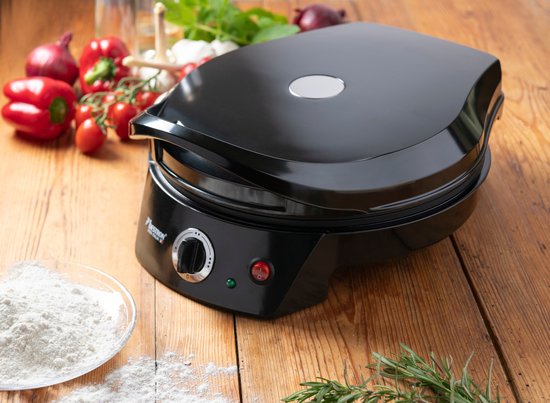 Bestron Pizzaoven - APZ400Z - Maximaal 230°C - Ø27 cm - Zwart - Ook te gebruiken als tafelgrill - 5 jaar garantie