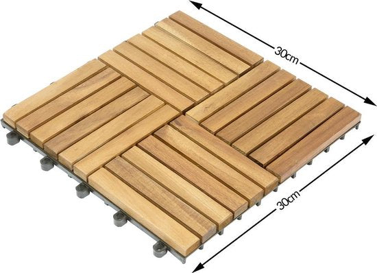 Deuba Houttegel Acacia Quattro Mozaïek FSC®-gecertificeerd Acaciahout 30x30 cm