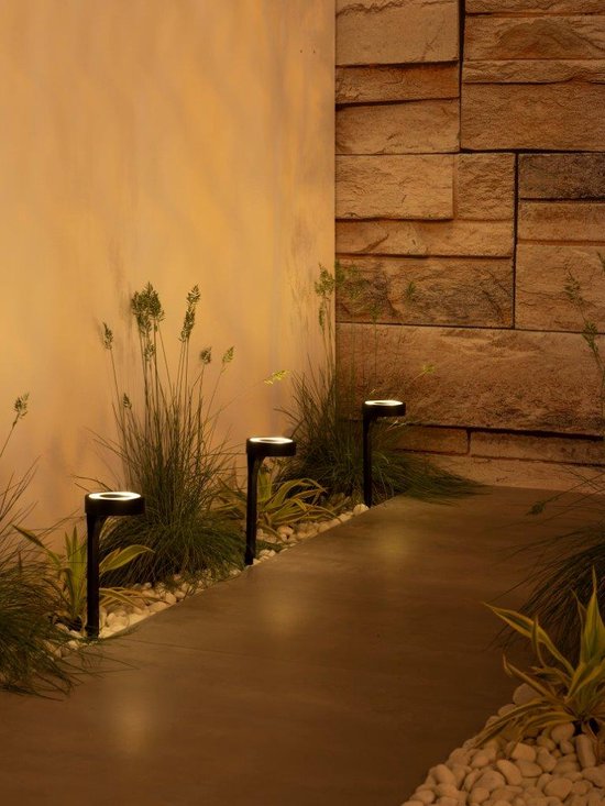 Luxform AYR Orange - Solar Tuinlampen 2 stuks - LED - Zwart