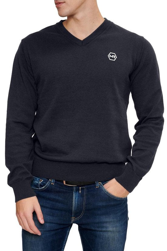 Mario Russo Pullover - Navy - Maat M - Italiaanse kwaliteit