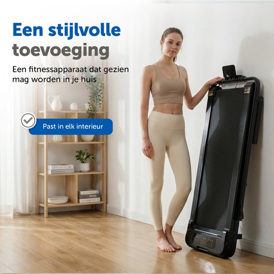 ACTYV Loopband Inklapbaar 1-12km/u - Inclusief Smeerolie, Beschermmat - Hardloopband - Treadmill - Wandelband - Walking pad - Voor Thuis - Elektrisch - Opvouwbaar