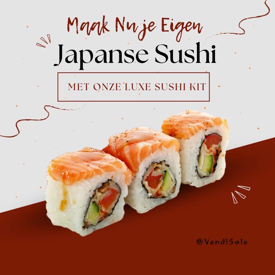 Sushi Set XXL - Sushimaker - Sushi Bazooka Set - Zwart