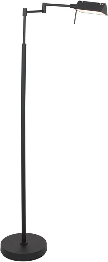 Mexlite - vloerlamp - GlowGo - zwart - metaal - leeslamp - LED - 4603ZW