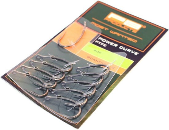 PB Products - Power Curve Hook PTFE - Karperhaken 10 stuks - Maat 2