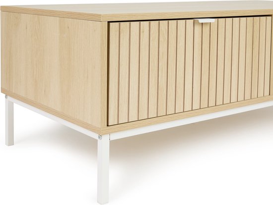 Lifa Living TV meubel Sorrento - MDF/metaal - Lichtbruin - 110x40x50cm - Max draagvermogen 25kg