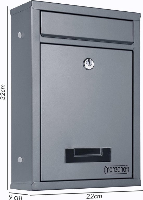 Deuba Brievenbus zilver 32x22x9cm
