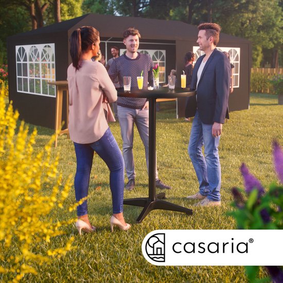 CASARIA Statafel - Set van 2 Rond Verstelbar 70cm 115cm -Zwart