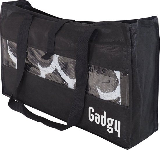 Gadgy Picknickkleed XL - Omkeerbaar - Incl. Draagtas - 230x160 cm - Wit/Zwart