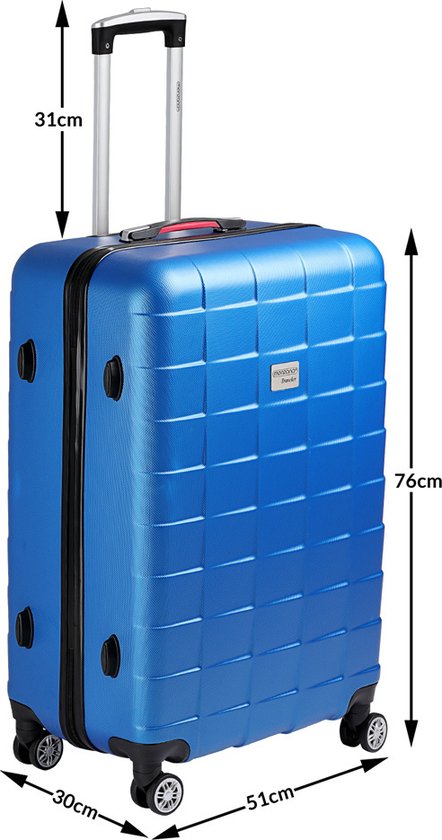 Monzana Exopack hardcase koffer MET slot - blauw 76x51x30 cm