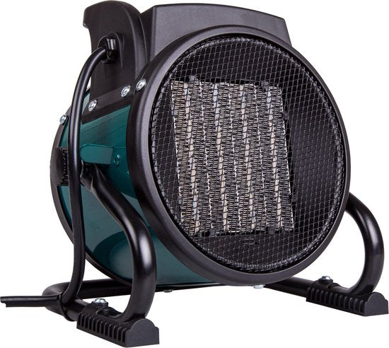 VONROC Elektrische kachel - Straalkachel - ventilatorkachel - keramisch - 3 standen: 1000W/2000W/ventilator - voor ruimten tot 20m2 - groen