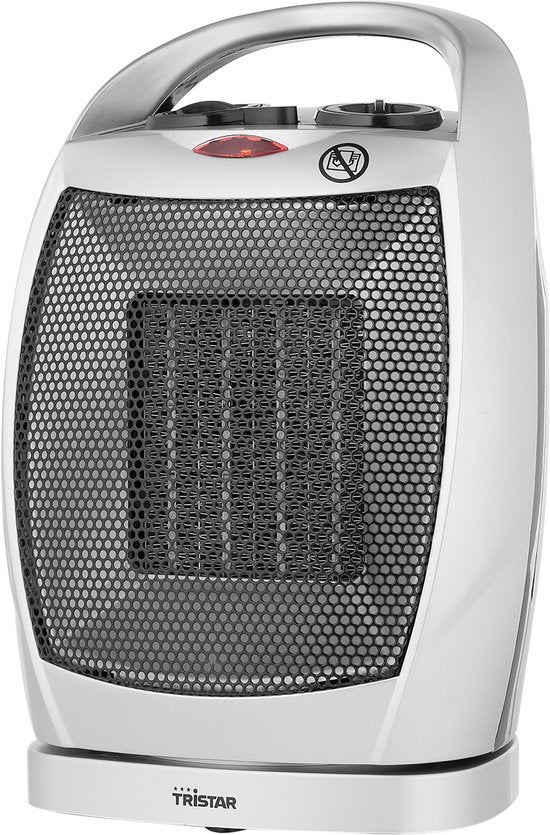 Tristar Elektrische Kachel KA-5038 - Ventilatorkachel - Met omvalbeveiliging en oververhittingsbeveiliging - Draaifunctie - 750W en 1500W - Grijs