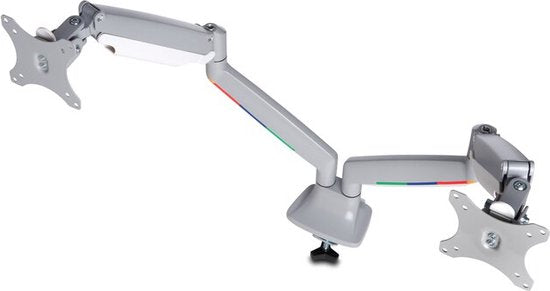 Kensington SmartFit One-Touch Dubbele Monitorarm - Voor 2 Schermen - In Hoogte Verstelbaar - Voor 13 - 32" & tot 9 KG - Grijs