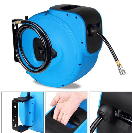 Monzana Automatische Persluchtslanghaspel - 20m - 1/4" Aansluiting