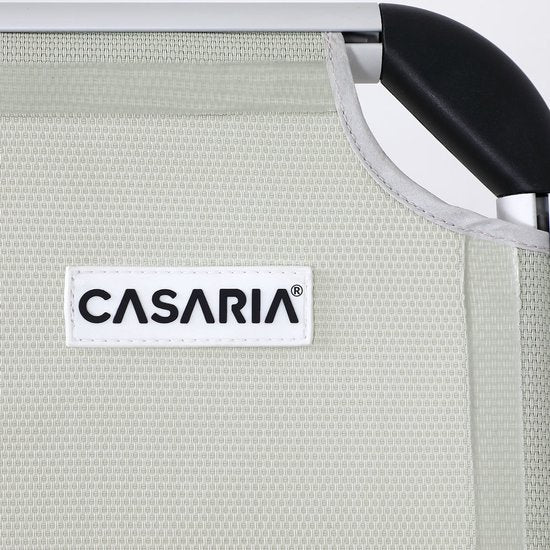 Casaria Ligstoel Malta Comfort – met Zonnedak 210 cm – Beige