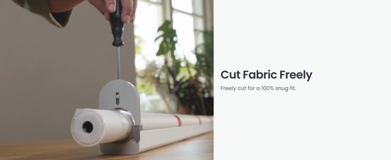 SwitchBot - Verstelbare slimme rolgordijnen voor alle ramen - Medium / 80-110cm - Grijs