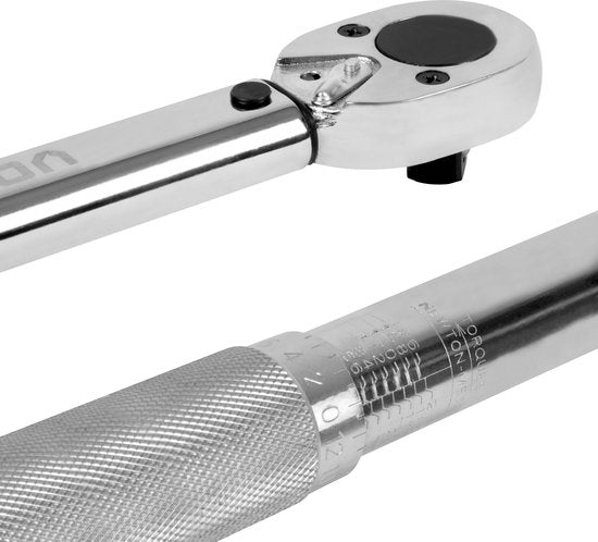 VONROC Momentsleutel ¼” - 265mm - 5-25Nm – Incl. 12-delige bitset (8 x Inbus, 4 x Torx) en 100mm verlengstuk - in stevige opbergkoffer
