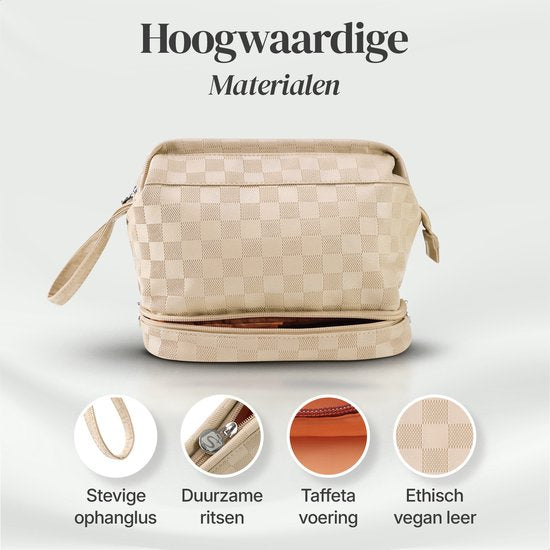SC Travel Essentials - Toilettas en Make-up Organizer - Waterdicht en Compact - Geschikt voor Reis en Dagelijks Gebruik - Unisex - Goud