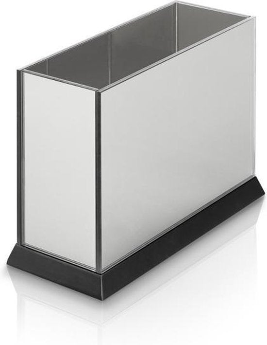 Liva Living – Magic Cube Sfeerlichthouder – 3 Kaarsen & 20 x 9 x 15 cm – Voorzien Van Tinted Mirror Glass En Oneindig Reflectie-effect – Voor Binnen En Buiten – Zwart Glas En Mdf