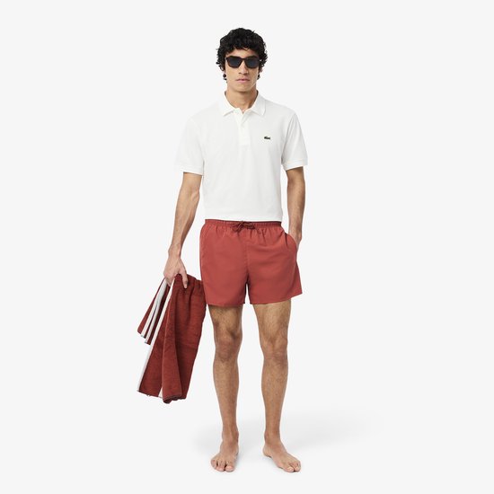 Lacoste Zwemshort Heren Zwembroek Bruin - Maat M