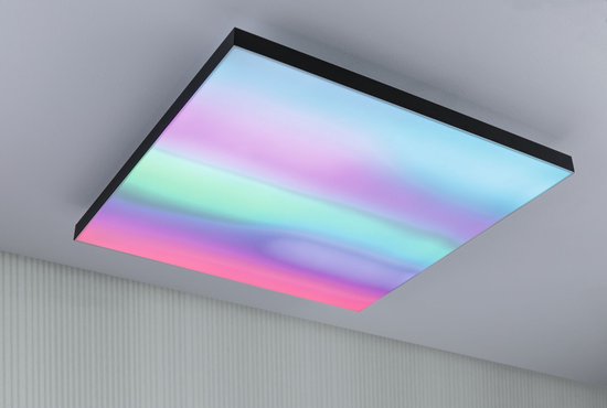 LED-paneel Loria Rainbow dynamicRGBW hoekig 595x595mm 31W 2820lm RGB+ Zwart dimbaar