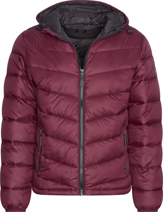 Cappuccino Italia - Heren Jas winter Hooded Winter Jacket Burgundy - Rood - Maat L