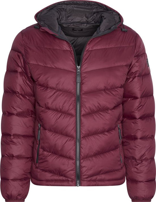 Cappuccino Italia - Heren Jas winter Hooded Winter Jacket Burgundy - Rood - Maat L