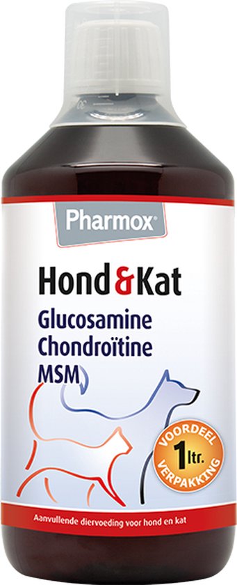 Pharmox Hond & Kat Glucosamine 1000 ml - Belangrijke bouwsteen voor honden en katten