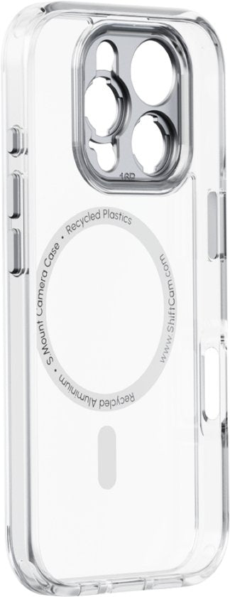 iPhone 16 Pro Camera Case doorzichtig - Snelle Lensbevestiging - Kristalhelder Design - MagSafe Compatibel - 2M Valbescherming - Duurzaam Gerecycled Materiaal - Draadloos Opladen