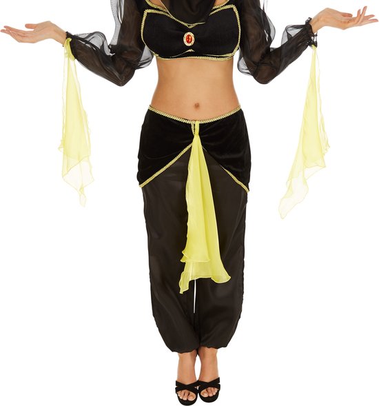 Dressforfun vrouwenkostuum buikdanseres 1001 nacht M - verkleedkleding kostuum halloween verkleden feestkleding carnavalskleding carnaval feestkledij partykleding - 301001