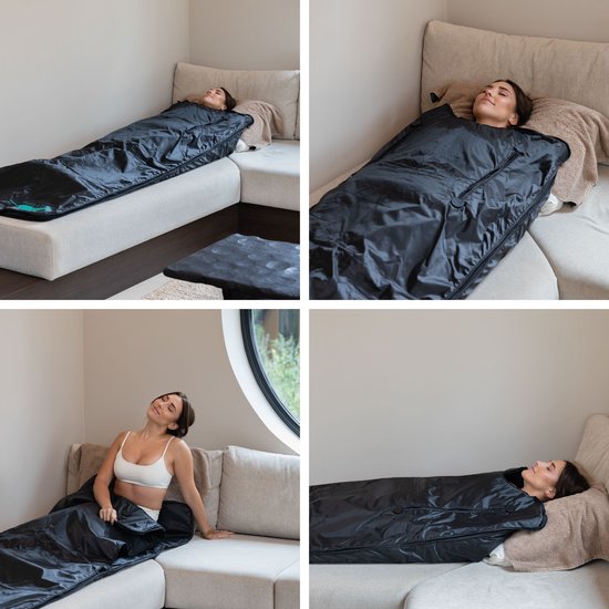 Soft & Silky Infrarood Warmtedeken – 2 Warmtezones – 1 Uur Timer – 600W – 200 x 85 cm – Zwart