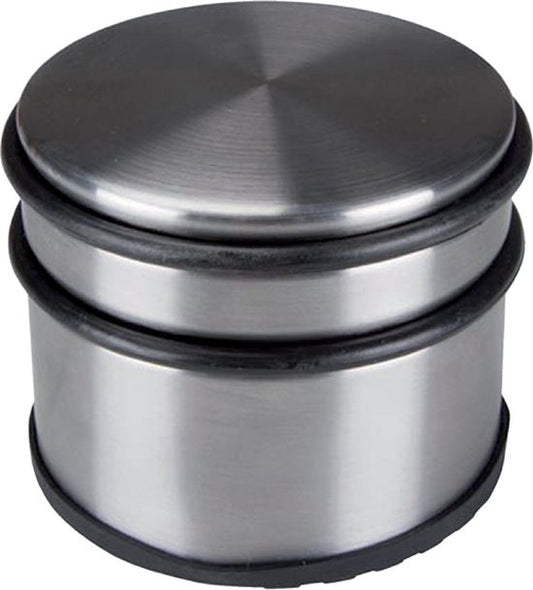 Perel Deurstopper, voor binnen- en buitendeuren, Ø 90 mm, hoogte 75 mm, RVS, 1 stuk