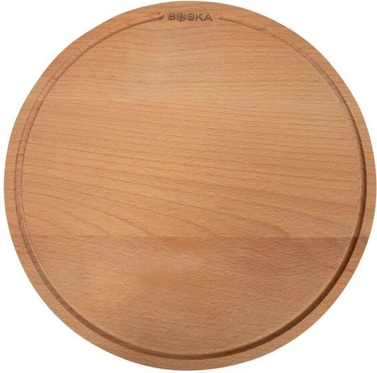 Boska Pizzaplank Amigo L Rond - Borrelplank van Duurzaam Beukenhout - Met opvanggeul - Ø 34 cm